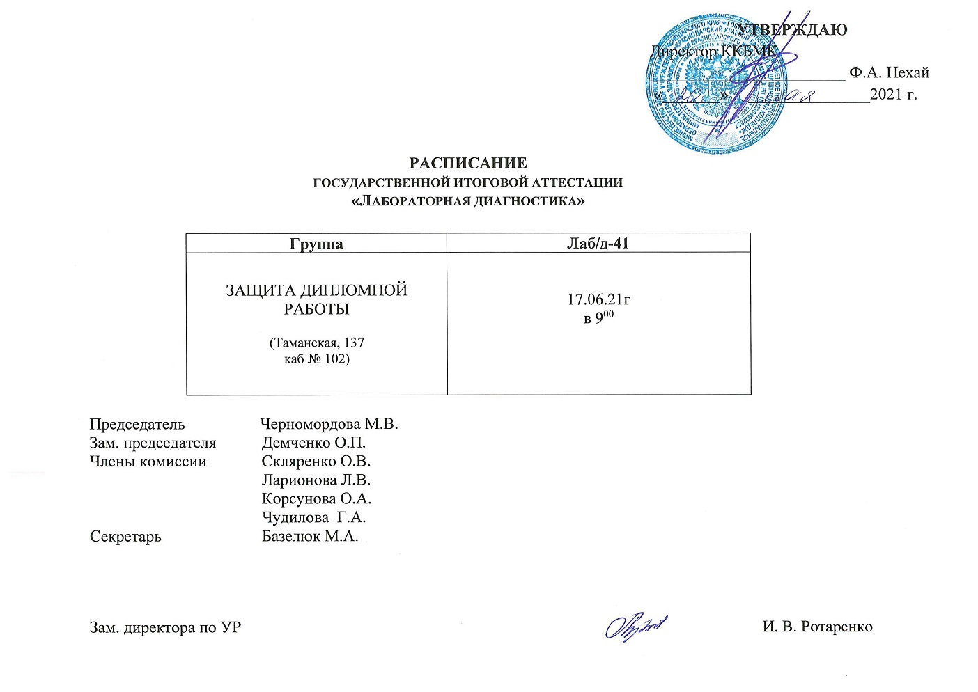 ГИА (Защита дипломной работы) — ККБМК — Краснодарский краевой базовый  медицинский колледж